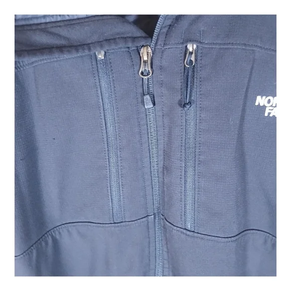 The North Face Men's Fleece Jacket Size XL Navy Blue & Gray Warm Winter Fall - Picture 6 of 10